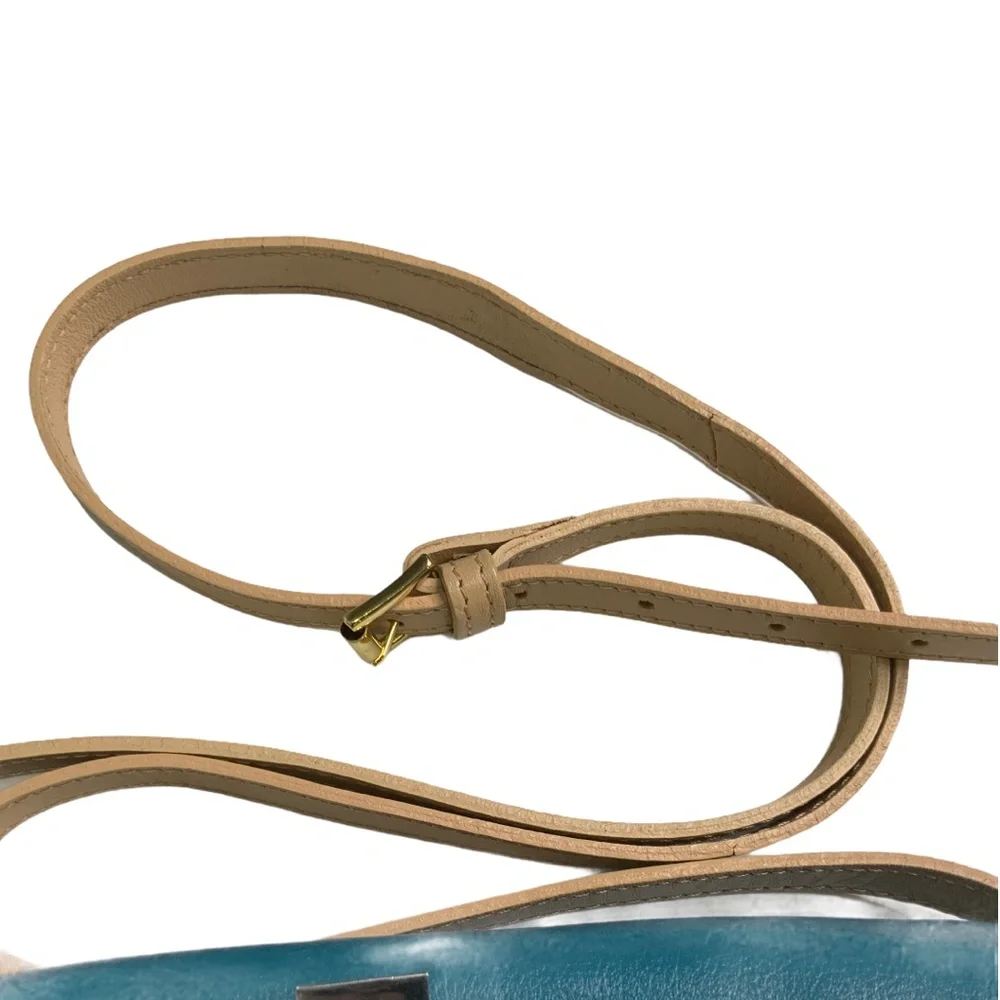 BATA 100% Genuine Leather Teal Green CrossBody Bag - Picture 7 of 8